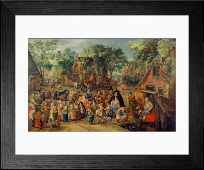 Framed Print : The Pentecost Bride Game, c. 1620. Artist: Brueghel, Pieter, the Younger (1564-1638) Framed Print : The Pentecost Bride Game, c. 1620. Artist: Brueghel, Pieter, the Younger (1564-1638)