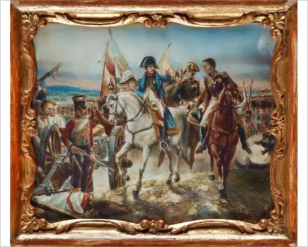 Napoleon at the Battle of Friedland. Artist: Vernet, Claude Joseph (1714-1789)