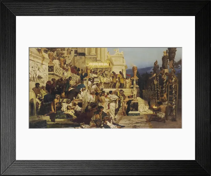 Framed Print : Leading Light of Christianity. Nero?s Torches, 1882. Artist: Siemiradzki, Henryk (1843-1902) Framed Print : Leading Light of Christianity. Nero?s Torches, 1882. Artist: Siemiradzki, Henryk (1843-1902)