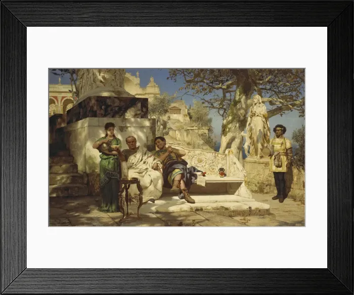 Framed Print : The patricians siesta, 1881. Artist: Siemiradzki, Henryk (1843-1902) Framed Print : The patricians siesta, 1881. Artist: Siemiradzki, Henryk (1843-1902)