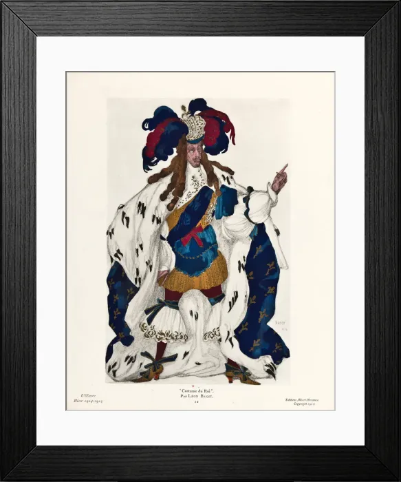Framed Print : King. Costume design for the ballet Sleeping Beauty by P. Tchaikovsky, 1921. Artist: Bakst, Leon (1866-1924) Framed Print : King. Costume design for the ballet Sleeping Beauty by P. Tchaikovsky, 1921. Artist: Bakst, Leon (1866-1924)