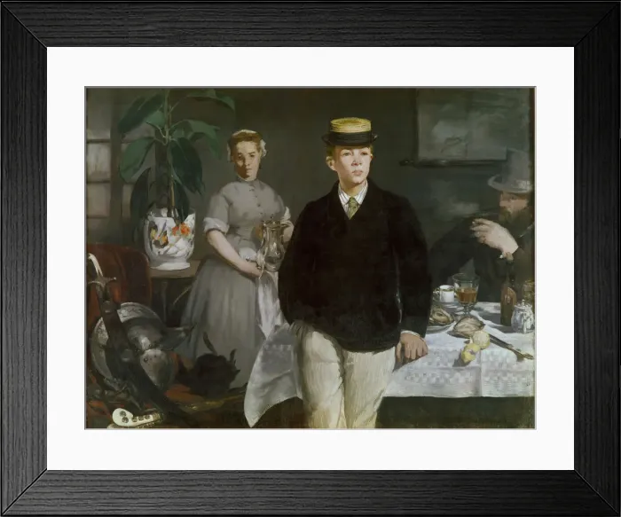 Framed Print : Luncheon in the Studio, 1868. Artist: Manet, Edouard (1832-1883) Framed Print : Luncheon in the Studio, 1868. Artist: Manet, Edouard (1832-1883)