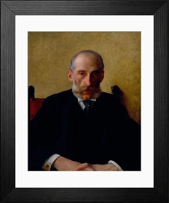 Framed Print : Portrait of Isidor Gewitsch, c. 1900. Artist: Kaufmann, Isidor (1853-1921) Framed Print : Portrait of Isidor Gewitsch, c. 1900. Artist: Kaufmann, Isidor (1853-1921)
