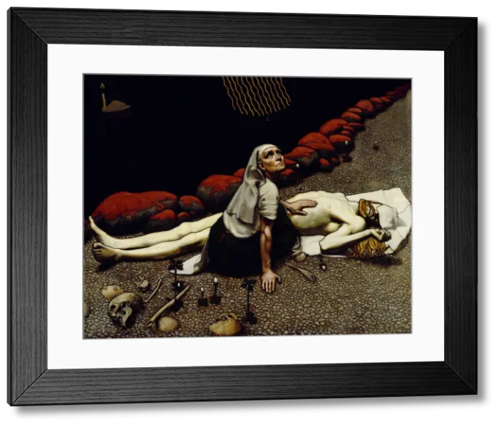 Framed Print : Lemminkainens Mother, 1897. Artist: Gallen-Kallela, Akseli (1865-1931) Framed Print : Lemminkainens Mother, 1897. Artist: Gallen-Kallela, Akseli (1865-1931)