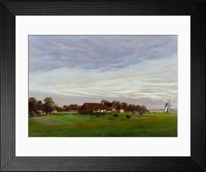 Framed Print : Flat Countryside (Near Greifswald), 1822-1823. Artist: Friedrich, Caspar David (1774-1840) Framed Print : Flat Countryside (Near Greifswald), 1822-1823. Artist: Friedrich, Caspar David (1774-1840)