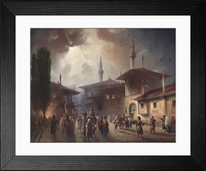 Framed Print : The Bakhchisaray Khans Palace, 1857. Artist: Bossoli, Carlo (1815-1884) Framed Print : The Bakhchisaray Khans Palace, 1857. Artist: Bossoli, Carlo (1815-1884)