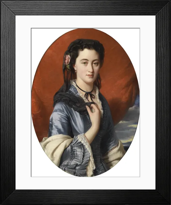 Framed Print : Portrait of Countess Varvara Musina-Pushkina (1832-1885), 1864. Artist: Winterhalter, Franz Xavier (1805-1873) Framed Print : Portrait of Countess Varvara Musina-Pushkina (1832-1885), 1864. Artist: Winterhalter, Franz Xavier (1805-1873)