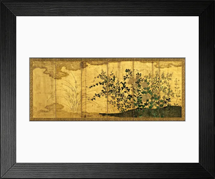 Framed Print : Autumn landscape with wild geese, c. 1650. Artist: Anonymous Framed Print : Autumn landscape with wild geese, c. 1650. Artist: Anonymous
