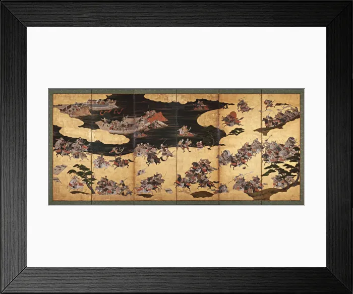 Framed Print : Battle scenes from the Tale of Heike (Heike Monogatari), First third of 17th cen Artist: Anonymous Framed Print : Battle scenes from the Tale of Heike (Heike Monogatari), First third of 17th cen Artist: Anonymous