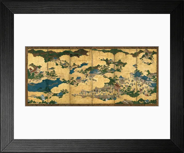 Framed Print : Scenes in and around Kyoto, ca 1690. Artist: Anonymous Framed Print : Scenes in and around Kyoto, ca 1690. Artist: Anonymous