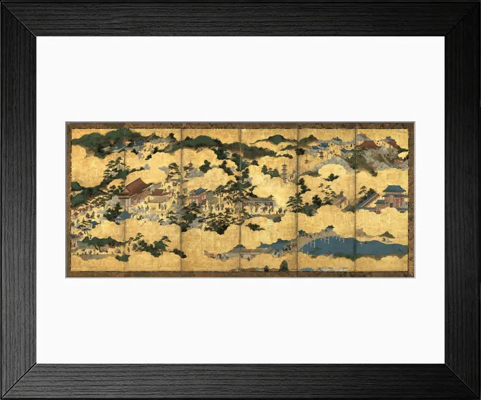 Framed Print : Scenes in and around Kyoto, ca 1690. Artist: Anonymous Framed Print : Scenes in and around Kyoto, ca 1690. Artist: Anonymous