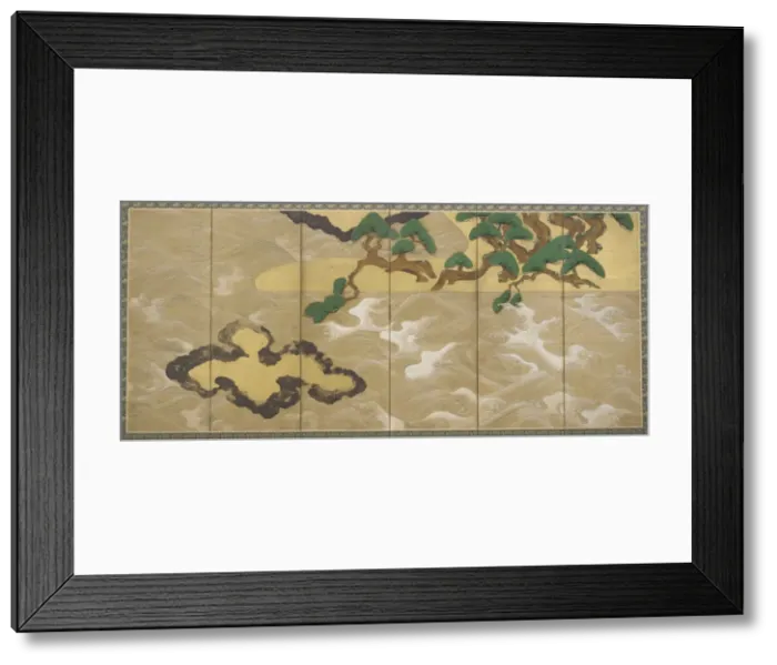 Framed Print : Waves at Matsushima, Early 17th cen Artist: Sotatsu, Tawaraya (active Early 17th cen. ) Framed Print : Waves at Matsushima, Early 17th cen Artist: Sotatsu, Tawaraya (active Early 17th cen. )