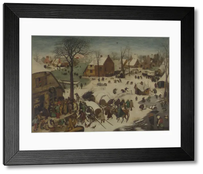 Framed Print : The Census at Bethlehem (The Numbering at Bethlehem), 1566. Artist: Bruegel (Brueghel), Pieter, the Elder (ca 1525-1569) Framed Print : The Census at Bethlehem (The Numbering at Bethlehem), 1566. Artist: Bruegel (Brueghel), Pieter, the Elder (ca 1525-1569)