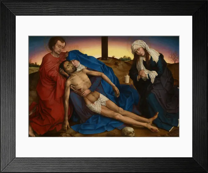 Framed Print : Pieta, 1436-1446. Artist: Weyden, Rogier, van der (ca. 1399-1464) Framed Print : Pieta, 1436-1446. Artist: Weyden, Rogier, van der (ca. 1399-1464)