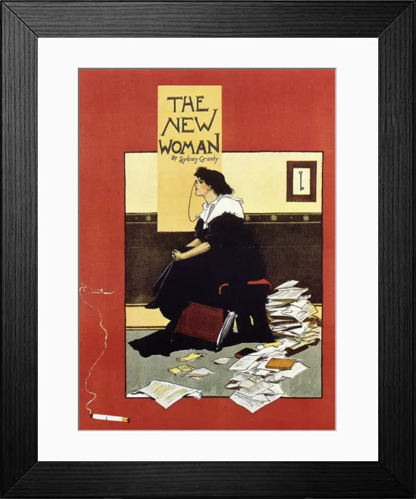 Framed Print : The New Woman, 1895. Artist: Morrow, Albert (1863-1927) Framed Print : The New Woman, 1895. Artist: Morrow, Albert (1863-1927)