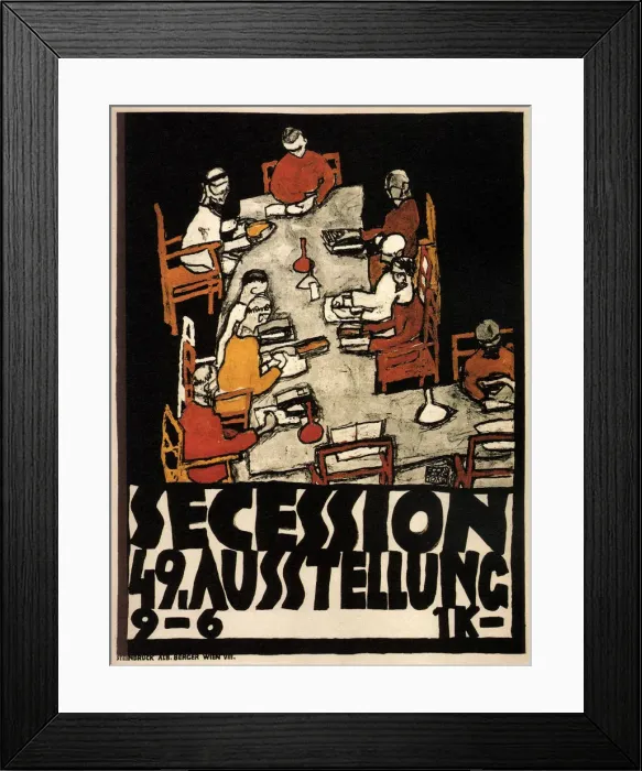 Framed Print : Poster for the Vienna Secession 49th Exhibition, 1918. Artist: Schiele, Egon (1890?1918) Framed Print : Poster for the Vienna Secession 49th Exhibition, 1918. Artist: Schiele, Egon (1890?1918)