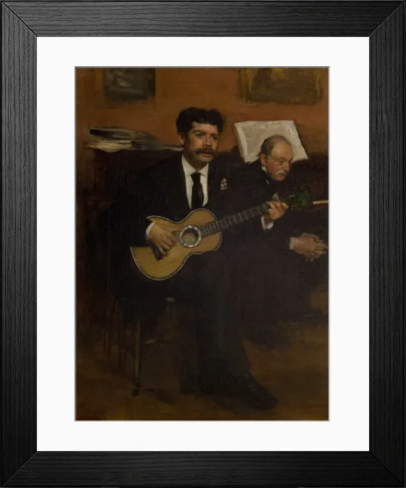 Framed Print : Lorenzo Pagans and Auguste de Gas, 1871-1872. Artist: Degas, Edgar (1834-1917) Framed Print : Lorenzo Pagans and Auguste de Gas, 1871-1872. Artist: Degas, Edgar (1834-1917)