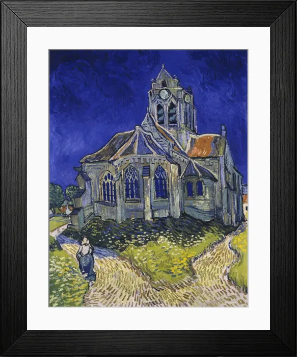 Framed Print : The Church in Auvers-sur-Oise, View from the Chevet, 1890. Artist: Gogh, Vincent, van (1853-1890) Framed Print : The Church in Auvers-sur-Oise, View from the Chevet, 1890. Artist: Gogh, Vincent, van (1853-1890)