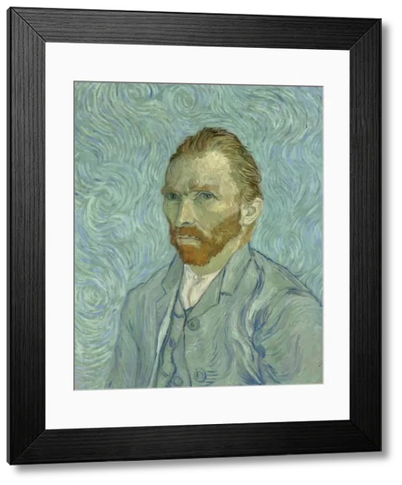 Framed Print : Self-Portrait, 1889. Artist: Gogh, Vincent, van (1853-1890) Framed Print : Self-Portrait, 1889. Artist: Gogh, Vincent, van (1853-1890)