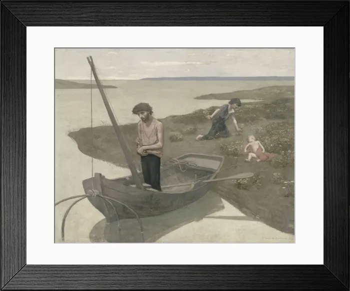 Framed Print : The Poor Fisherman, 1881. Artist: Puvis de Chavannes, Pierre Cecil (1824-1898) Framed Print : The Poor Fisherman, 1881. Artist: Puvis de Chavannes, Pierre Cecil (1824-1898)