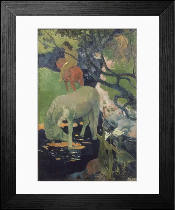 Framed Print : The White Horse, 1898. Artist: Gauguin, Paul Eugene Henri (1848-1903) Framed Print : The White Horse, 1898. Artist: Gauguin, Paul Eugene Henri (1848-1903)