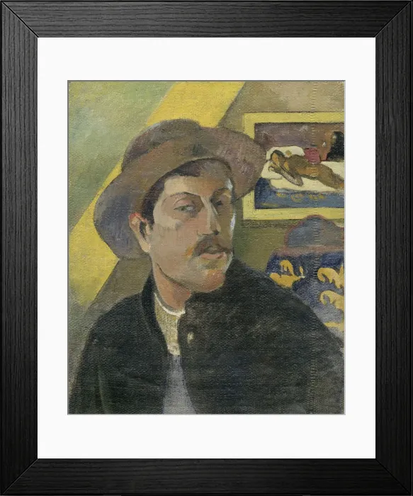 Framed Print : Self-Portrait, 1893-1894. Artist: Gauguin, Paul Eugene Henri (1848-1903) Framed Print : Self-Portrait, 1893-1894. Artist: Gauguin, Paul Eugene Henri (1848-1903)