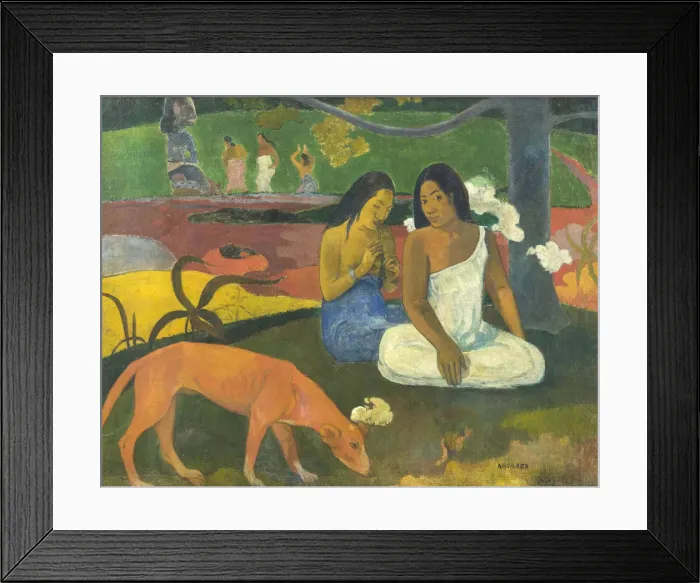 Framed Print : Arearea (Jokes), 1892. Artist: Gauguin, Paul Eugene Henri (1848-1903) Framed Print : Arearea (Jokes), 1892. Artist: Gauguin, Paul Eugene Henri (1848-1903)