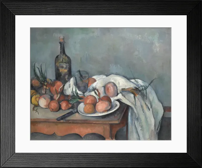 Framed Print : Still Life with Onions, 1896-1898. Artist: Cezanne, Paul (1839-1906) Framed Print : Still Life with Onions, 1896-1898. Artist: Cezanne, Paul (1839-1906)