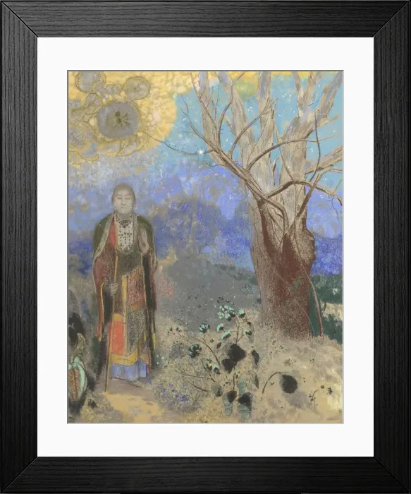 Framed Print : The Buddha, 1906-1907. Artist: Redon, Odilon (1840-1916) Framed Print : The Buddha, 1906-1907. Artist: Redon, Odilon (1840-1916)