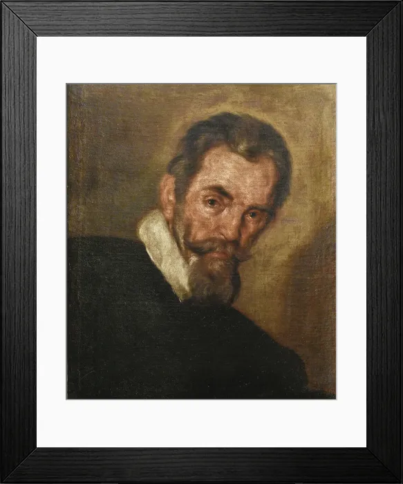 Framed Print : Portrait of the composer Claudio Monteverdi (1567-1643). Artist: Strozzi, Bernardo (1581-1644) Framed Print : Portrait of the composer Claudio Monteverdi (1567-1643). Artist: Strozzi, Bernardo (1581-1644)