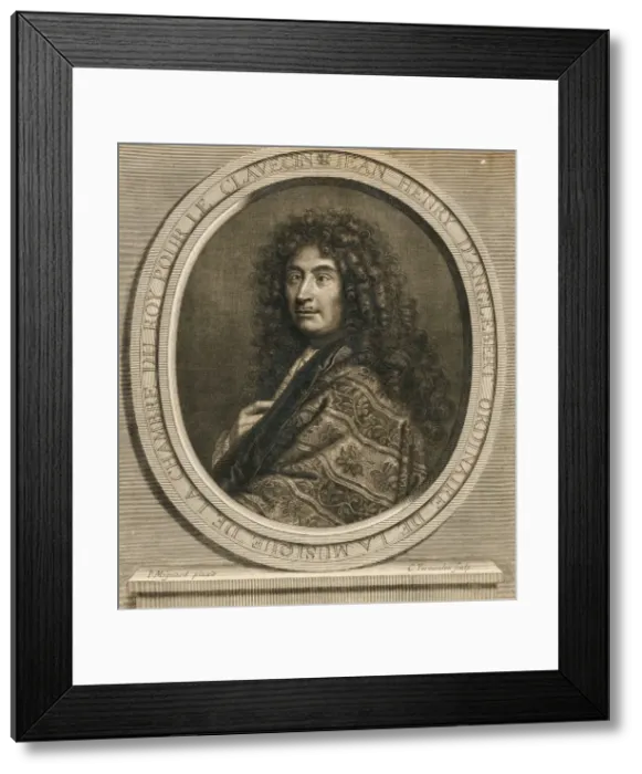 Framed Print : Portrait of the composer Jean-Henri d?Anglebert (1629-1691), 1689. Artist: Mignard, Pierre (1612-1695) Framed Print : Portrait of the composer Jean-Henri d?Anglebert (1629-1691), 1689. Artist: Mignard, Pierre (1612-1695)