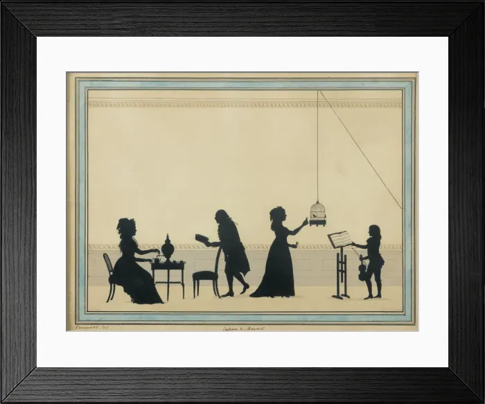 Framed Print : Family Mozart, c. 1763. Artist: Carmontelle, Louis (1717-1806) Framed Print : Family Mozart, c. 1763. Artist: Carmontelle, Louis (1717-1806)