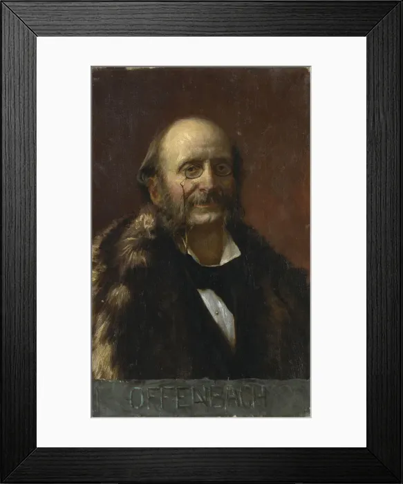 Framed Print : Portrait of Jacques Offenbach (1819-1880). Artist: Anonymous Framed Print : Portrait of Jacques Offenbach (1819-1880). Artist: Anonymous