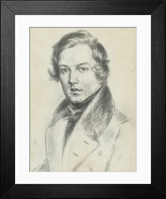 Framed Print : Robert Schumann (1810-1856), 1836. Artist: Mannheim, F. (active 1830s) Framed Print : Robert Schumann (1810-1856), 1836. Artist: Mannheim, F. (active 1830s)