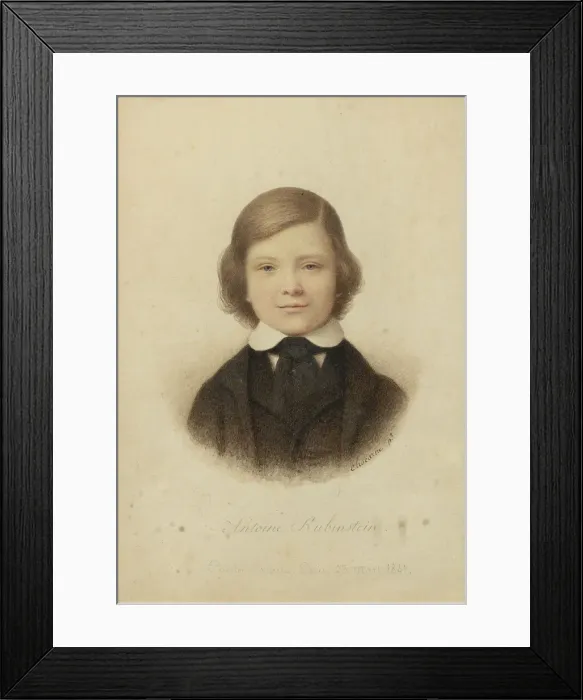 Framed Print : Anton Rubinstein (1829-1894), at the age of 12 years, 1841. Artist: Chocarne, Geoffroy-Alphonse (1797-1857) Framed Print : Anton Rubinstein (1829-1894), at the age of 12 years, 1841. Artist: Chocarne, Geoffroy-Alphonse (1797-1857)