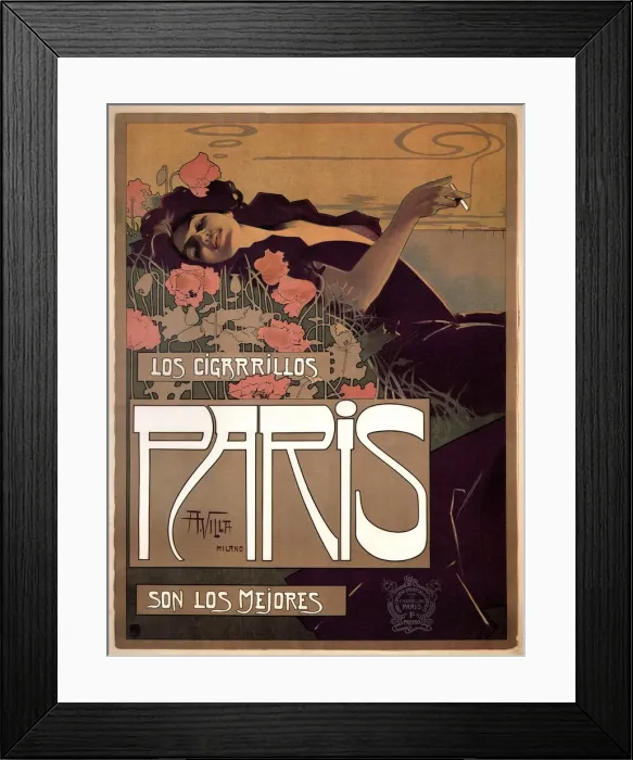 Framed Print : Los Cigarillos Paris, 1901. Artist: Villa, Aleardo (1865-1906) Framed Print : Los Cigarillos Paris, 1901. Artist: Villa, Aleardo (1865-1906)