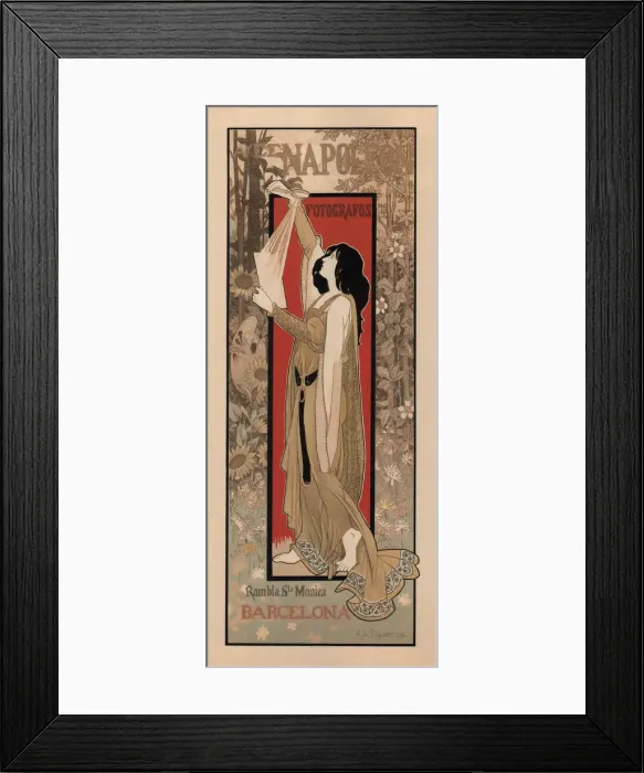 Framed Print : Compania fotografica Napoleon, 1895. Artist: Riquer Inglada, Alejandro de (1856-1920) Framed Print : Compania fotografica Napoleon, 1895. Artist: Riquer Inglada, Alejandro de (1856-1920)