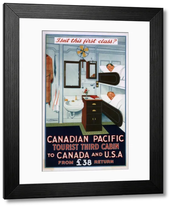 Framed Print : Canadian Pacific Tourist Third Cabin, 1925. Artist: Ritchie, Alick (1868-1938) Framed Print : Canadian Pacific Tourist Third Cabin, 1925. Artist: Ritchie, Alick (1868-1938)