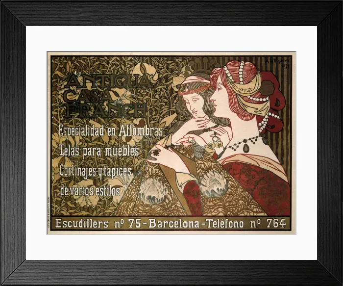 Framed Print : Antigua Casa Franch, 1899. Artist: Riquer Inglada, Alejandro de (1856-1920) Framed Print : Antigua Casa Franch, 1899. Artist: Riquer Inglada, Alejandro de (1856-1920)