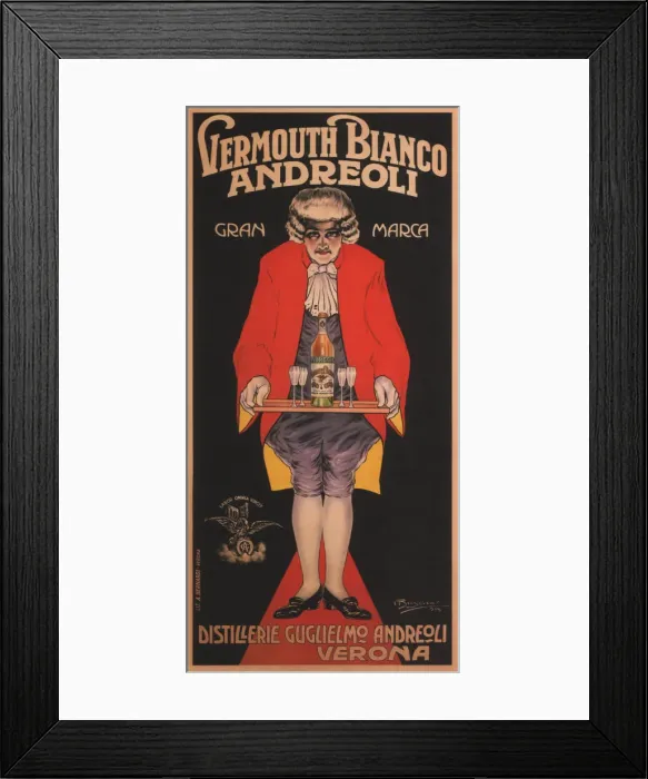 Framed Print : Vermouth Bianco Andreoli, 1919. Artist: Bresciani, Attilio (1879-1943) Framed Print : Vermouth Bianco Andreoli, 1919. Artist: Bresciani, Attilio (1879-1943)