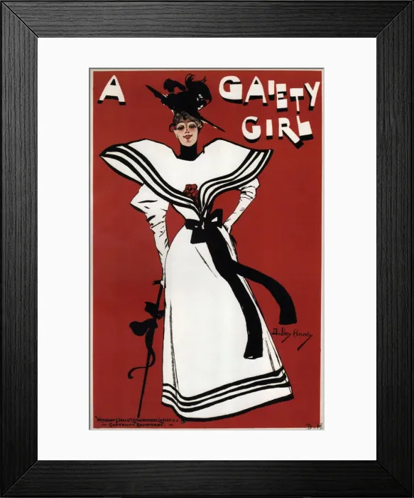 Framed Print : Poster for the musical comedy A Gaiety Girl by Sidney Jones, 1893. Artist: Hardy, Dudley (1866-1922) Framed Print : Poster for the musical comedy A Gaiety Girl by Sidney Jones, 1893. Artist: Hardy, Dudley (1866-1922)