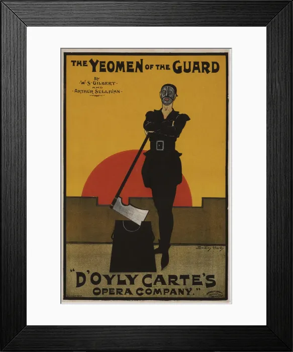 Framed Print : Poster for the Oper The Yeomen of the Guard by Gilbert and Sullivan, 1897. Artist: Hardy, Dudley (1866-1922) Framed Print : Poster for the Oper The Yeomen of the Guard by Gilbert and Sullivan, 1897. Artist: Hardy, Dudley (1866-1922)