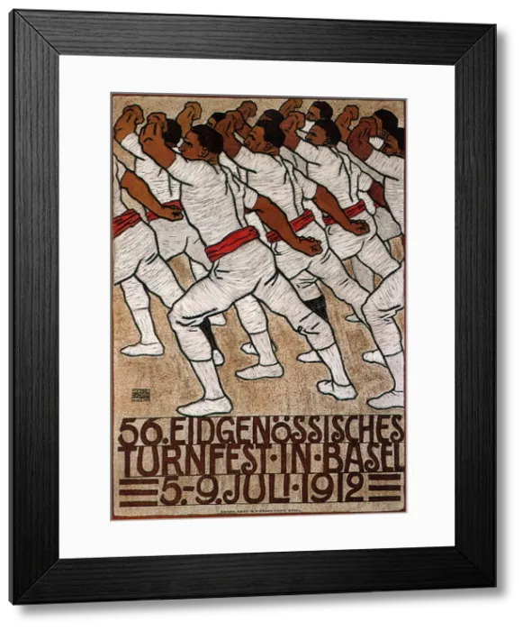 Framed Print : 56th Federal Gymnastics Festival in Basel, 1912. Artist: Renggli, Eduard, the Younger (1882-1939) Framed Print : 56th Federal Gymnastics Festival in Basel, 1912. Artist: Renggli, Eduard, the Younger (1882-1939)