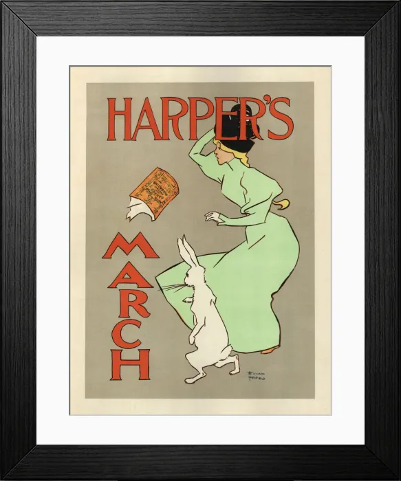 Framed Print : Harpers March, 1894. Artist: Penfield, Edward (1866-1925) Framed Print : Harpers March, 1894. Artist: Penfield, Edward (1866-1925)