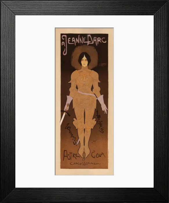 Framed Print : Joan of Arc, 1896. Artist: Feure, Georges de (1868?1928) Framed Print : Joan of Arc, 1896. Artist: Feure, Georges de (1868?1928)