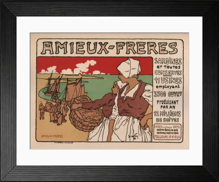 Framed Print : Amieux Freres (Poster), 1899. Artist: Fay, Georges (1871-1916) Framed Print : Amieux Freres (Poster), 1899. Artist: Fay, Georges (1871-1916)