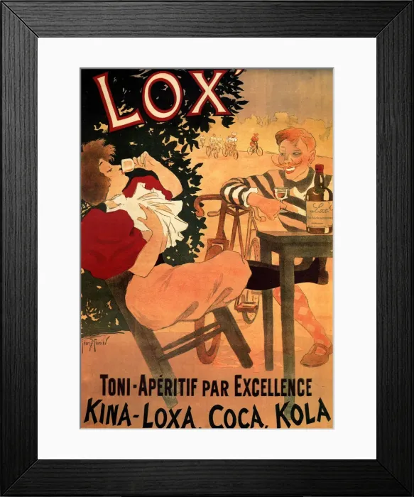 Framed Print : Lox Toni-Aperitif par Excellence. Kina-Loxa, Coca, Kola, 1895. Artist: Meunier, Henri Georges (1873-1922) Framed Print : Lox Toni-Aperitif par Excellence. Kina-Loxa, Coca, Kola, 1895. Artist: Meunier, Henri Georges (1873-1922)