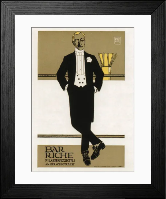Framed Print : Bar Riche, 1907. Artist: Erdt, Hans Rudi (1883-1925) Framed Print : Bar Riche, 1907. Artist: Erdt, Hans Rudi (1883-1925)