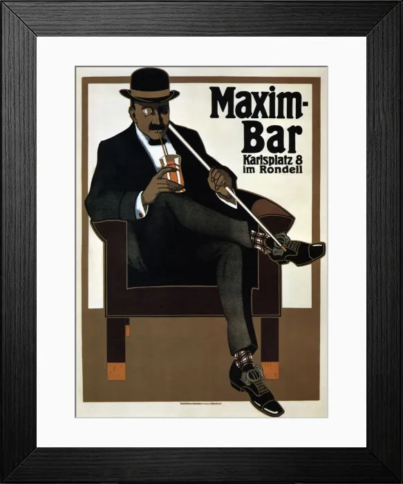 Framed Print : Maxim Bar, 1907. Artist: Erdt, Hans Rudi (1883-1925) Framed Print : Maxim Bar, 1907. Artist: Erdt, Hans Rudi (1883-1925)