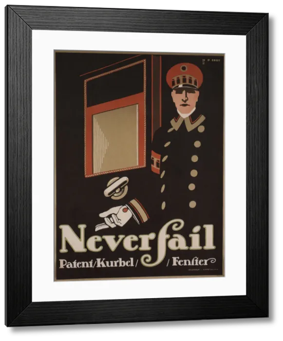 Framed Print : Never fail windows, 1911. Artist: Erdt, Hans Rudi (1883-1925) Framed Print : Never fail windows, 1911. Artist: Erdt, Hans Rudi (1883-1925)